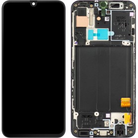 Display Samsung Galaxy A40, A405, Cu Rama, Negru GH82-19672A ( Service Pack )