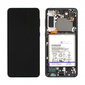 Display Samsung S21 Plus, G996, Phantom Negru, GH82-24555A (Service Pack)