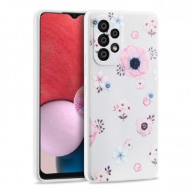 Husa TPU Tech-Protect Mood Pentru Samsung Galaxy A13, Bloom, Alba THP1012BLOWHT