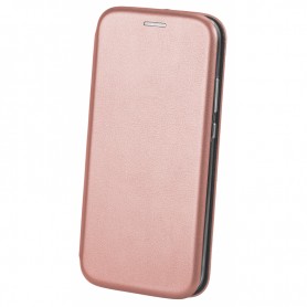 Husa Piele Ecologica OEM Elegance Pentru Samsung Galaxy A41, Roz Aurie